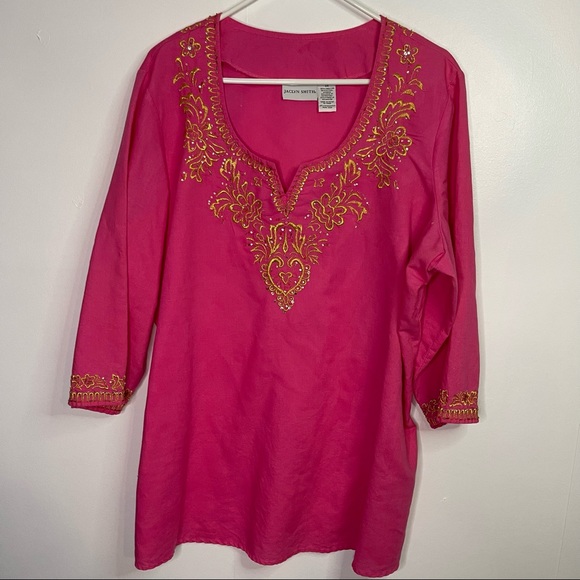 Pink Jaclyn Smith Blouse - Picture 1 of 8